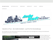 Tablet Screenshot of indy-kart-on-tour.de